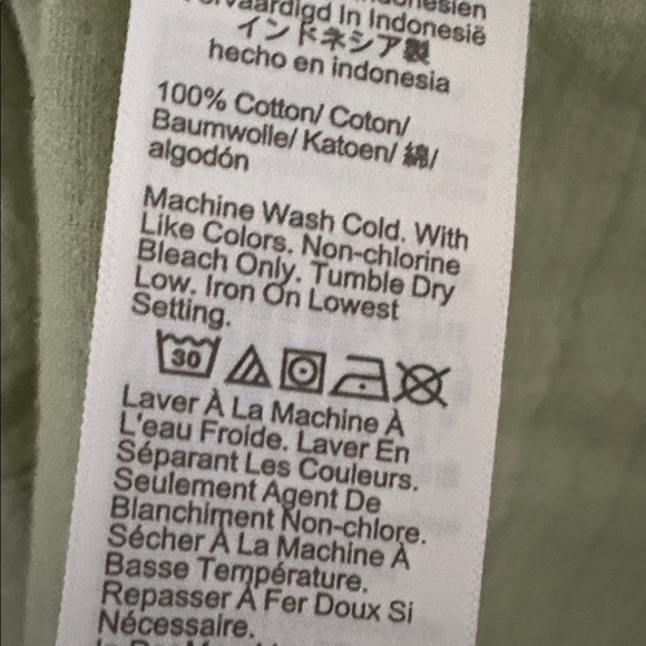 J Crew Factory Double-gauze button-up shirt Light Mint Green 100% Cotton Medium - Picture 7 of 9